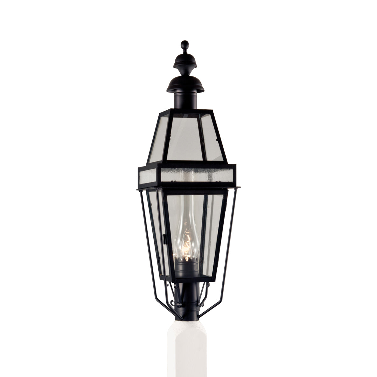 Norwell Lighting - 2282C-BL-CL/SE - One Light Post Mount - Beacon - Black