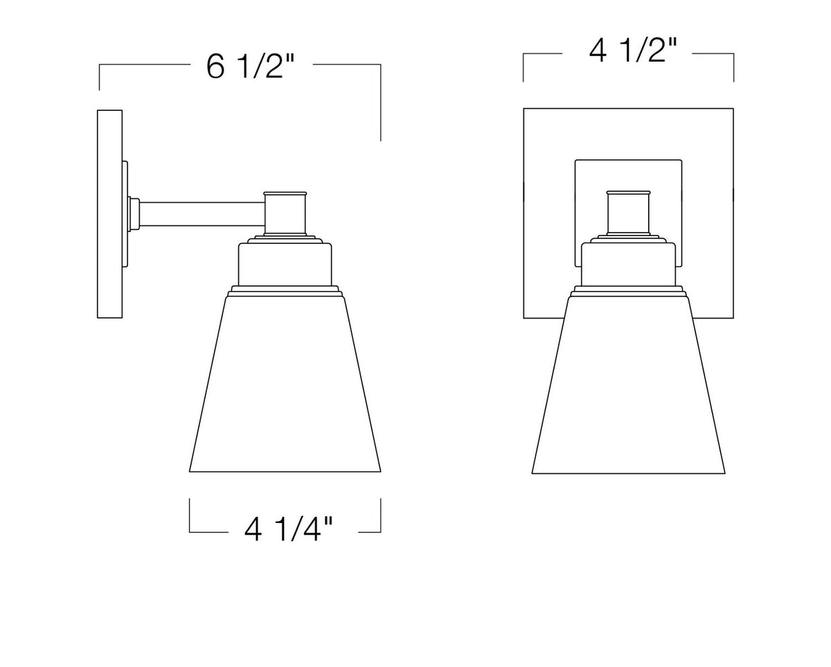 Norwell Lighting - 9635-CH-SQ - One Light Wall Sconce - Matthew - Chrome