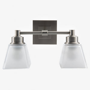 Norwell Lighting - 9636-BN-SQ - Two Light Wall Sconce - Matthew - Brushed Nickel