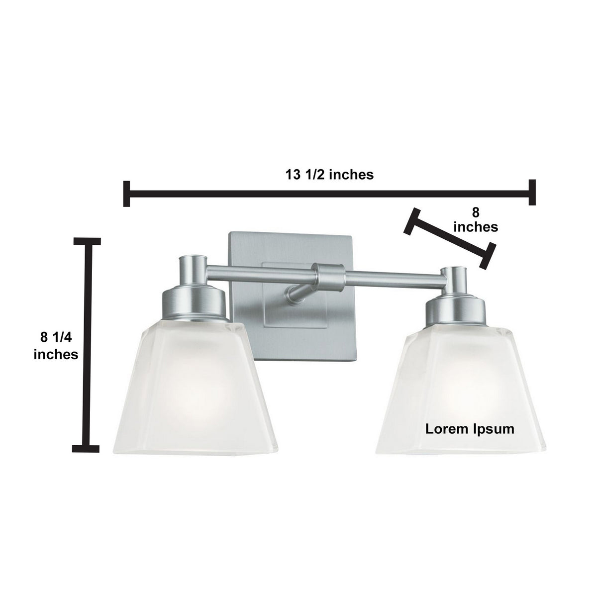 Norwell Lighting - 9636-BN-SQ - Two Light Wall Sconce - Matthew - Brushed Nickel