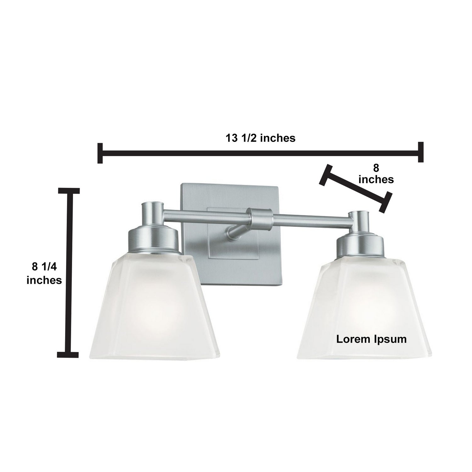 Norwell Lighting - 9636-BN-SQ - Two Light Wall Sconce - Matthew - Brushed Nickel