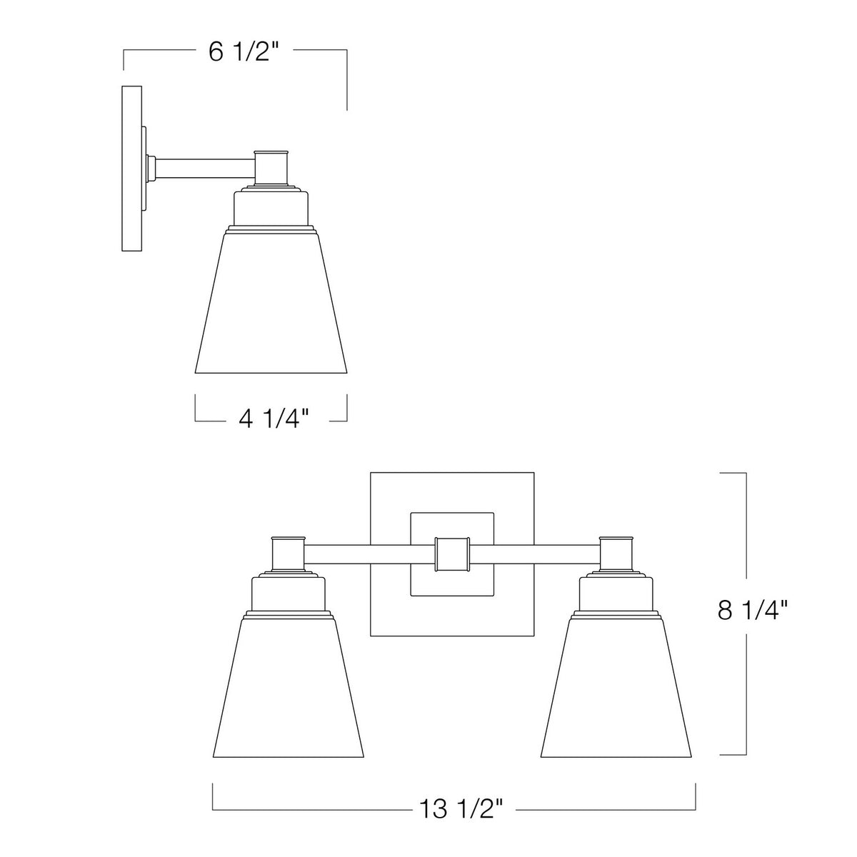 Norwell Lighting - 9636-BN-SQ - Two Light Wall Sconce - Matthew - Brushed Nickel