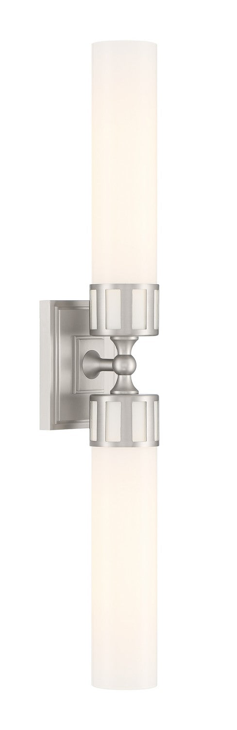 Norwell Lighting - 9652-BN-SO - Two Light Wall Sconce - Astor - Brushed Nickel