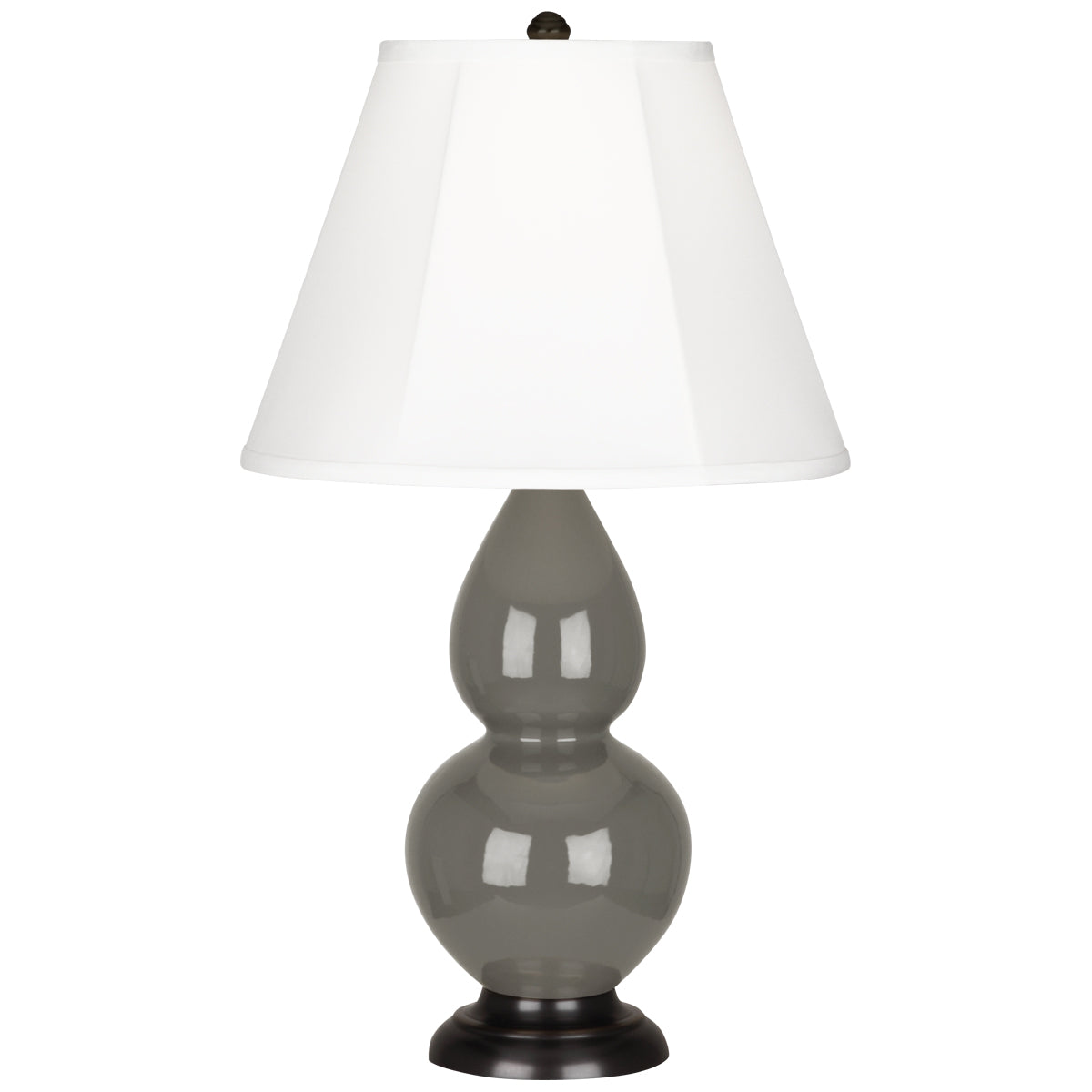 Robert Abbey - CR11 - One Light Accent Lamp - Small Double Gourd - Ash Glazed Ceramic w/Deep Patina Brinze