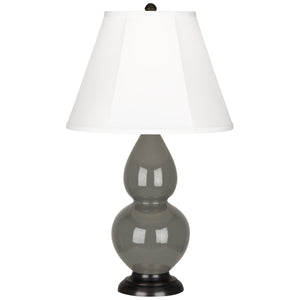 Robert Abbey - CR11 - One Light Accent Lamp - Small Double Gourd - Ash Glazed Ceramic w/Deep Patina Brinze