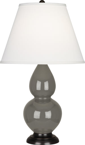 Robert Abbey - CR11X - One Light Accent Lamp - Small Double Gourd - Ash Glazed Ceramic w/Deep Patina Brinze