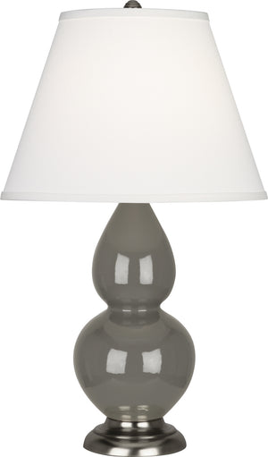 Robert Abbey - CR12X - One Light Accent Lamp - Small Double Gourd - Ash Glazed Ceramic w/Antique Silver