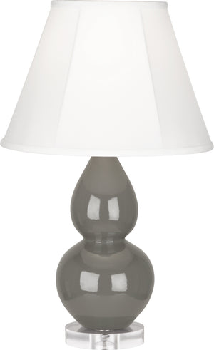 Robert Abbey - CR13 - One Light Accent Lamp - Small Double Gourd - Ash Glazed Ceramic w/Lucite Base