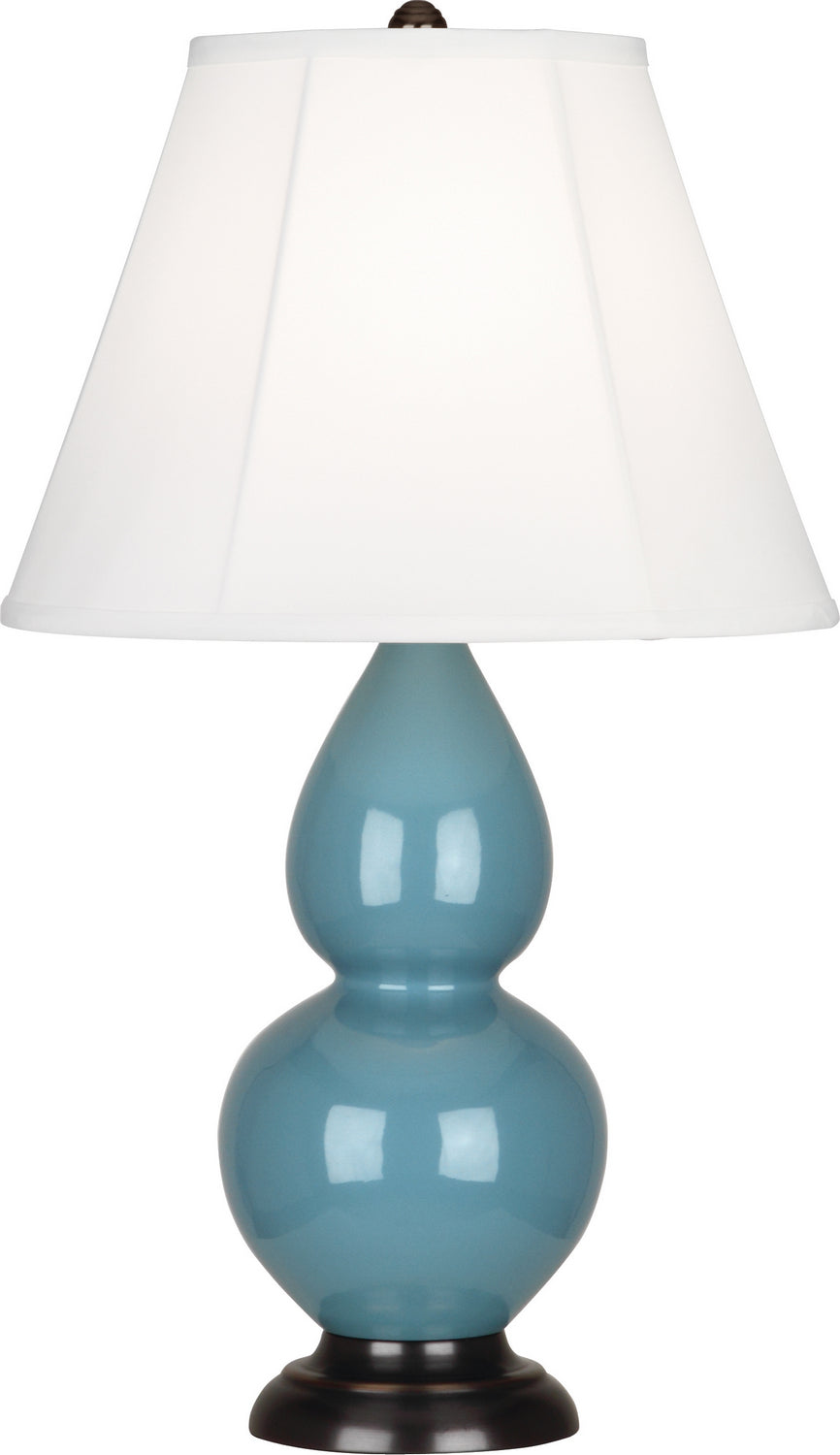 Robert Abbey - OB11 - One Light Accent Lamp - Small Double Gourd - Steel Blue Glazed Ceramic w/Deep Patina Bronze