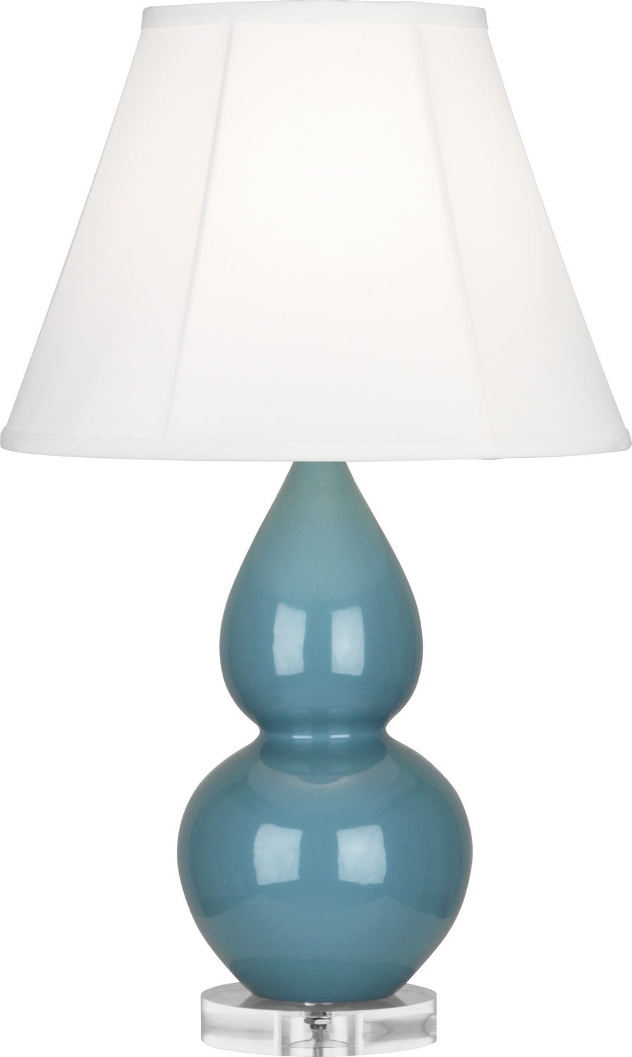 Robert Abbey - OB13 - One Light Accent Lamp - Small Double Gourd - Steel Blue Glazed Ceramic w/Lucite Base