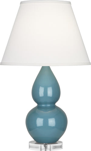 Robert Abbey - OB13X - One Light Accent Lamp - Small Double Gourd - Steel Blue Glazed Ceramic w/Lucite Base