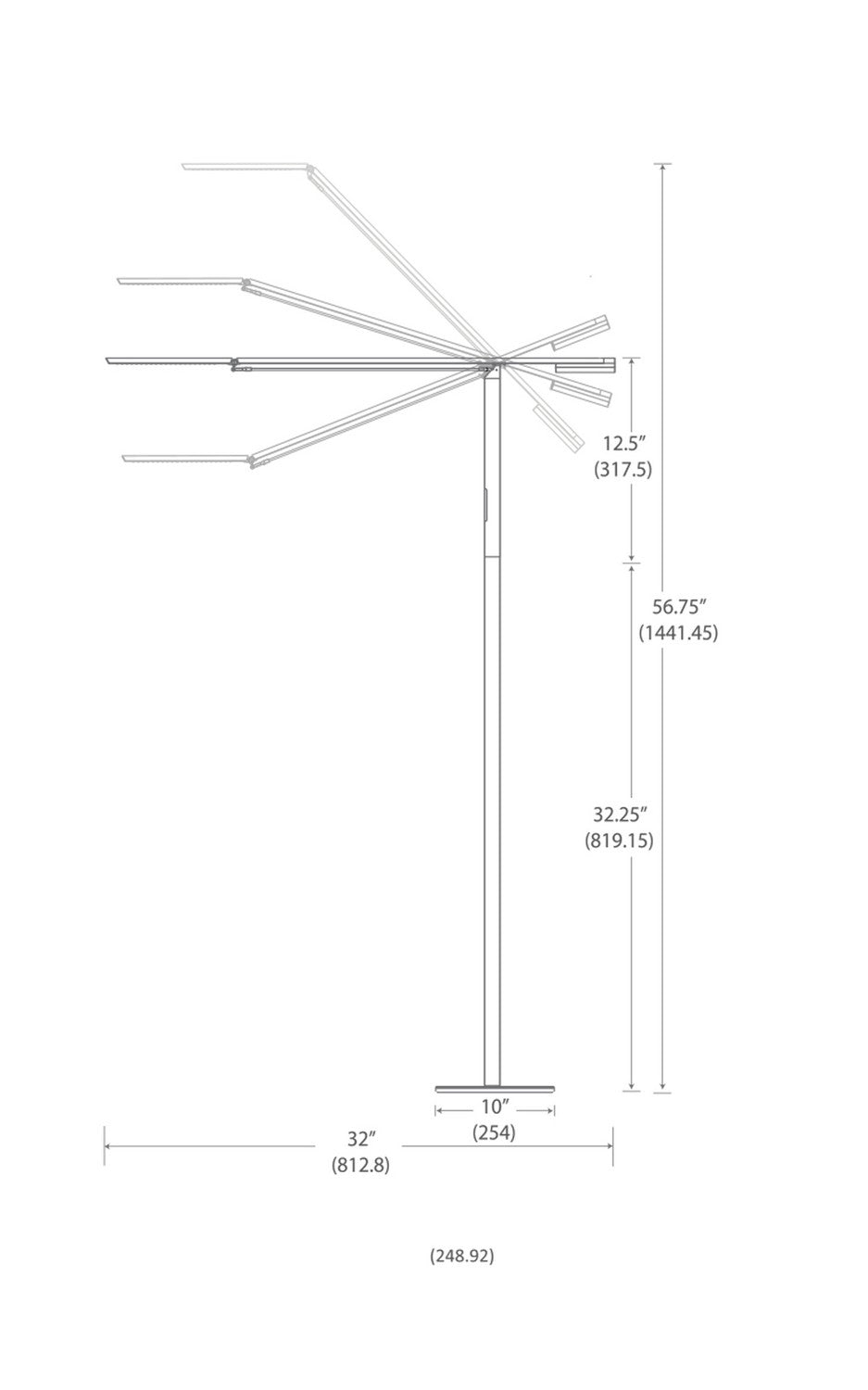 Koncept - ELX-A-C-ORG-FLR - LED Floor Lamp - Equo - Orange