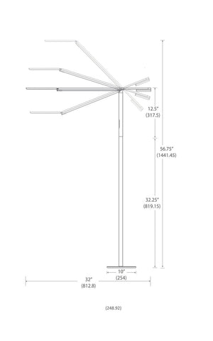 Koncept - ELX-A-C-ORG-FLR - LED Floor Lamp - Equo - Orange