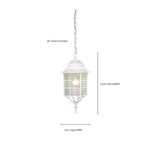 Nuvo Lighting - 60-4911 - One Light Hanging Lantern - Adams - White