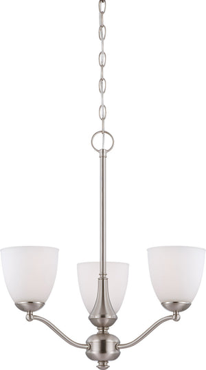 Nuvo Lighting - 60-5036 - Three Light Chandelier - Patton - Brushed Nickel