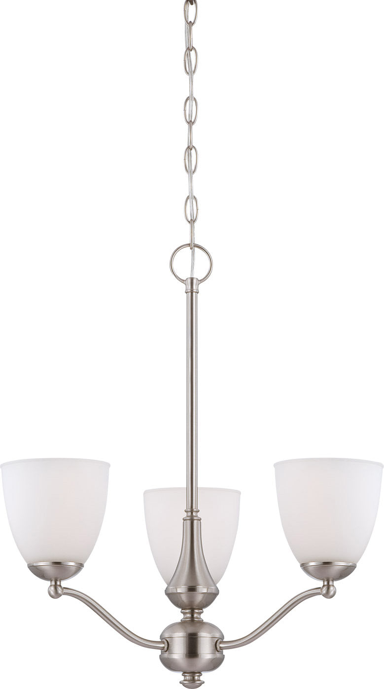 Nuvo Lighting - 60-5036 - Three Light Chandelier - Patton - Brushed Nickel