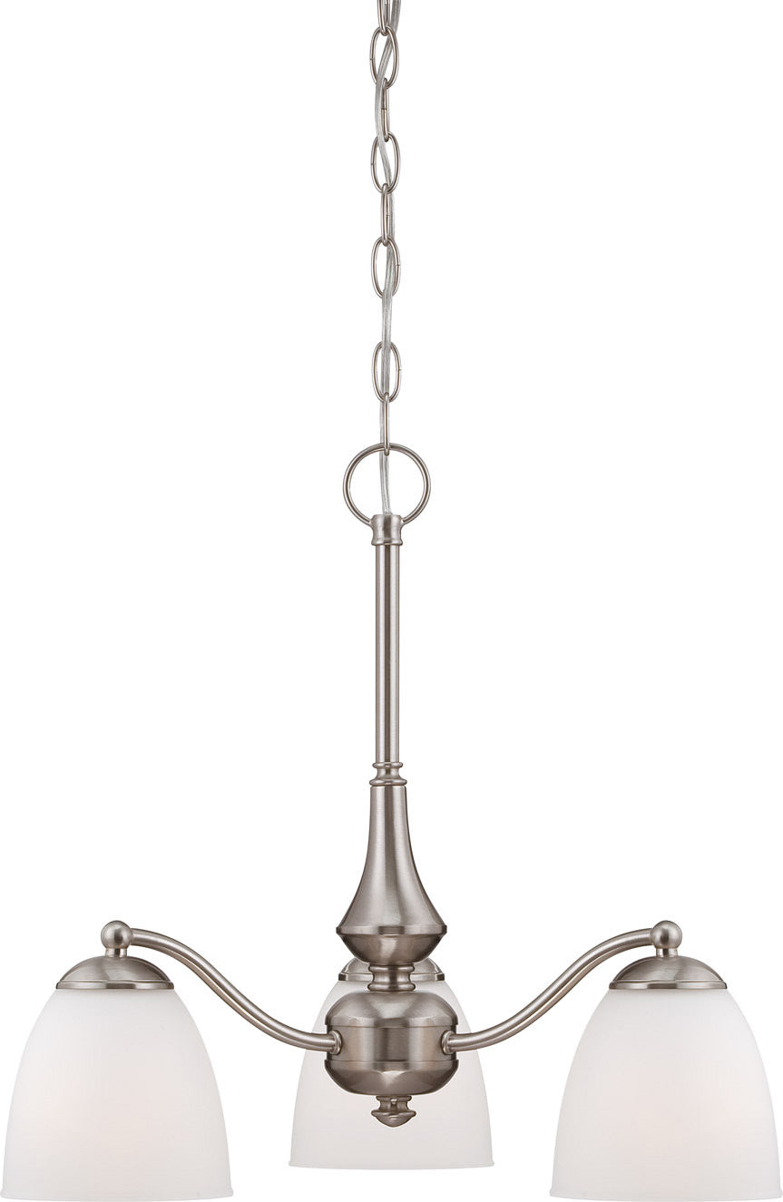 Nuvo Lighting - 60-5042 - Three Light Chandelier - Patton - Brushed Nickel