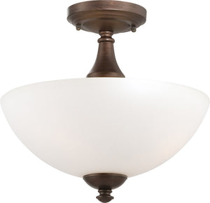 Nuvo Lighting - 60-5144 - Three Light Semi Flush Mount - Patton - Prairie Bronze