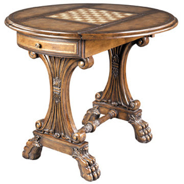 Ambella Home - 03035-930-002 - Game Table - Drop Leaf - Light Walnut Stain