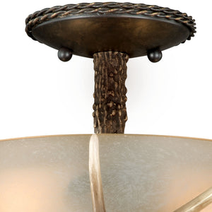 Vaxcel - C0014 - Two Light Semi Flush Mount - Yoho - Black Walnut