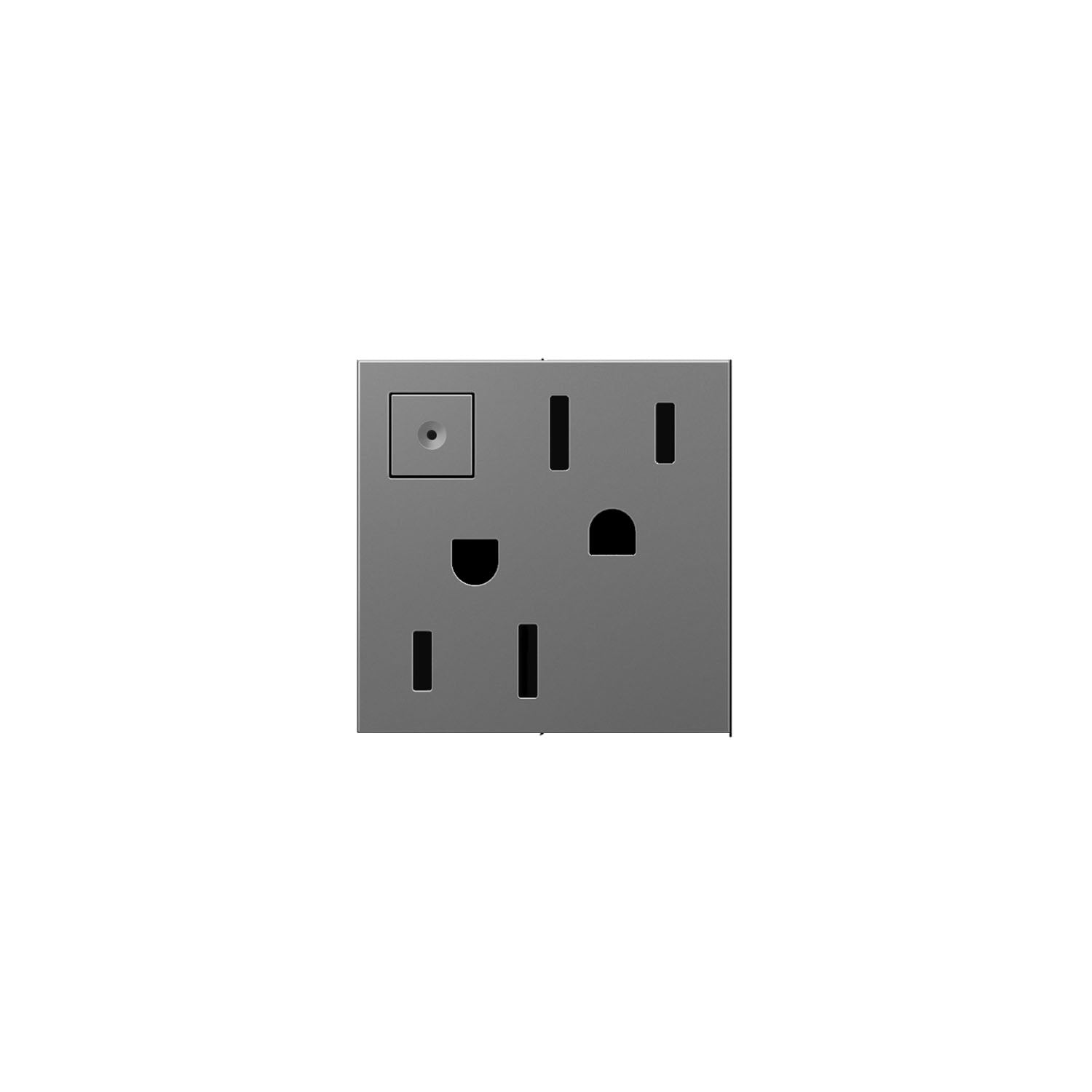 Legrand - ARPS152M4 - 15A Energy-Saving On/Off Outlet - adorne - Magnesium