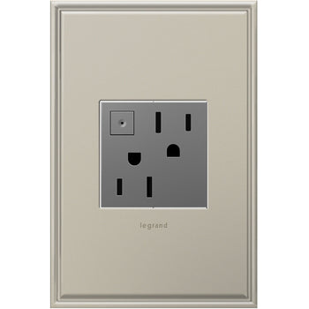 Legrand - ARPS152M4 - 15A Energy-Saving On/Off Outlet - adorne - Magnesium