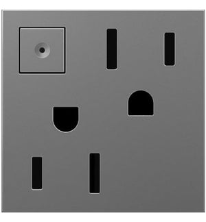 Legrand - ARPS152M4 - 15A Energy-Saving On/Off Outlet - adorne - Magnesium