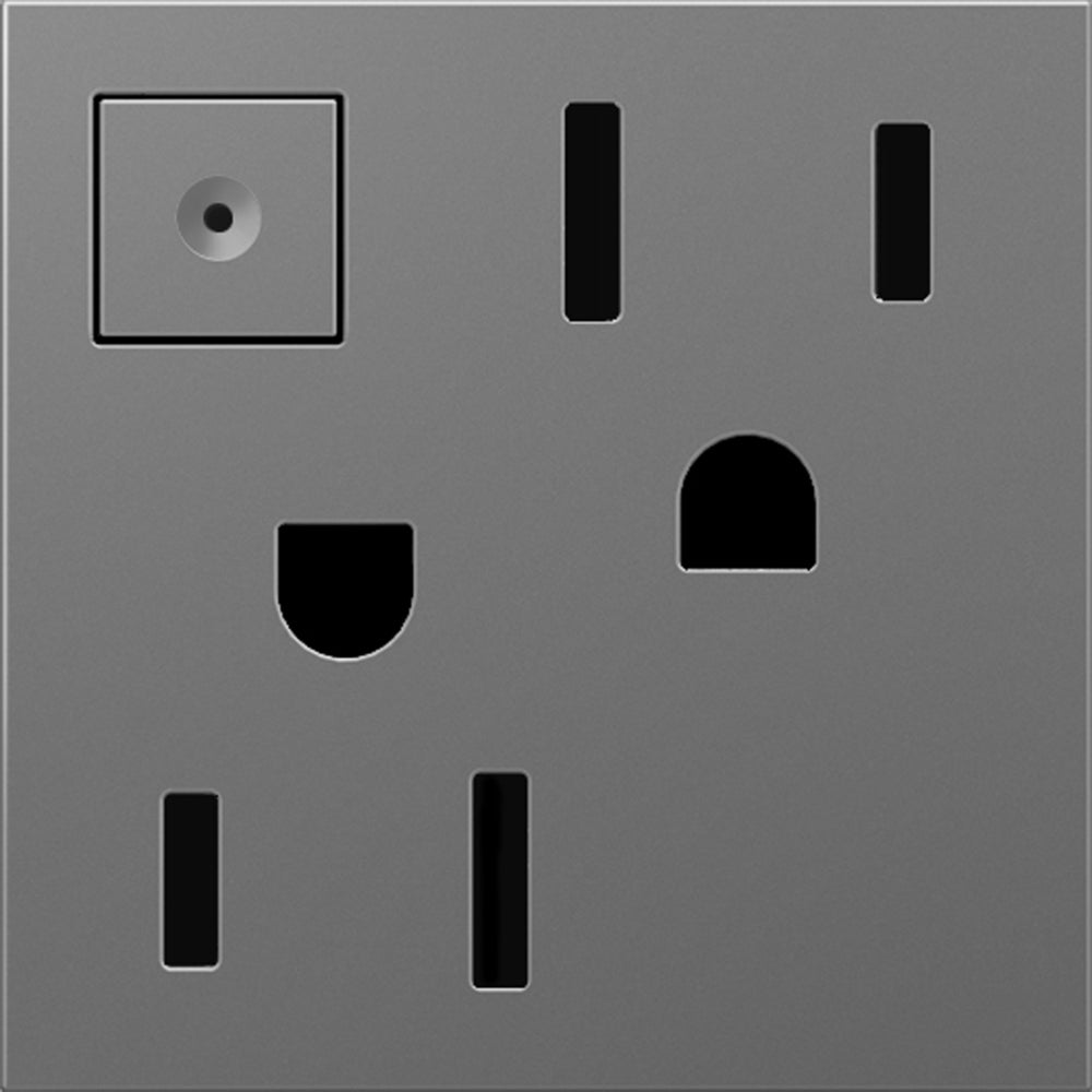 Legrand - ARPS152M4 - 15A Energy-Saving On/Off Outlet - adorne - Magnesium