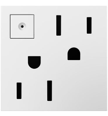 Legrand - ARPS152W4 - 15A Energy-Saving On/Off Outlet - adorne - White
