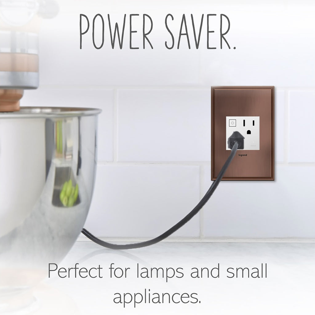 Legrand - ARPS152W4 - 15A Energy-Saving On/Off Outlet - adorne - White