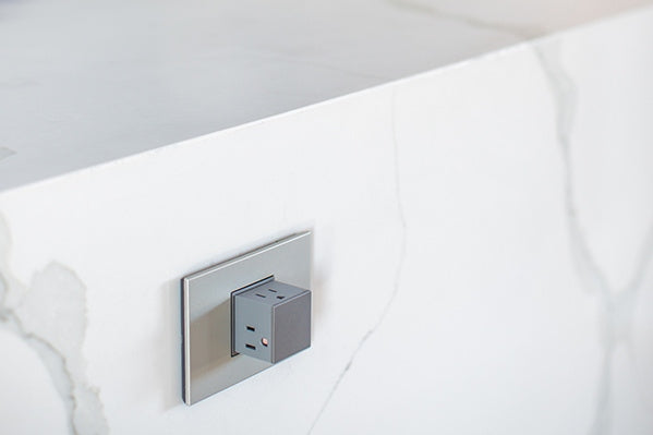 Legrand - ARPTR151GM2 - 15A One-Gang Pop-Out Outlet - adorne - Magnesium