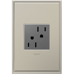 Legrand - ARTR152M4 - 15A Dual Tamper-Resistant Outlet - adorne - Magnesium