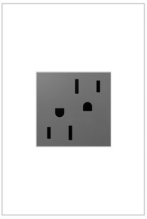 Legrand - ARTR152M4 - 15A Dual Tamper-Resistant Outlet - adorne - Magnesium
