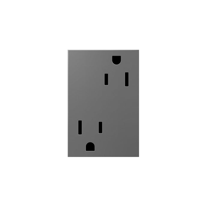 Legrand - ARTR153M4 - 15A Dual Tamper-Resistant Plus-Size Outlet - adorne - Magnesium