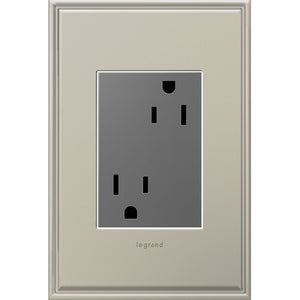 Legrand - ARTR153M4 - 15A Dual Tamper-Resistant Plus-Size Outlet - adorne - Magnesium