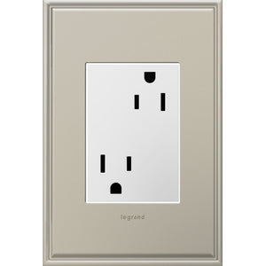 Legrand - ARTR153W4 - 15A Dual Tamper-Resistant Plus-Size Outlet - adorne - White