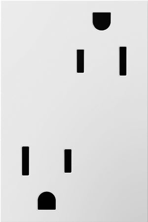 Legrand - ARTR153W4 - 15A Dual Tamper-Resistant Plus-Size Outlet - adorne - White