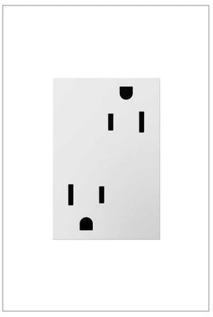 Legrand - ARTR153W4 - 15A Dual Tamper-Resistant Plus-Size Outlet - adorne - White