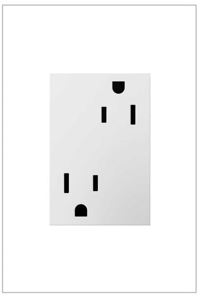 Legrand - ARTR153W4 - 15A Dual Tamper-Resistant Plus-Size Outlet - adorne - White