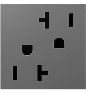 Legrand - ARTR202M4 - 20A Dual Tamper-Resistant Outlet - adorne - Magnesium