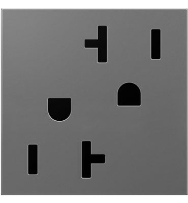 Legrand - ARTR202M4 - 20A Dual Tamper-Resistant Outlet - adorne - Magnesium