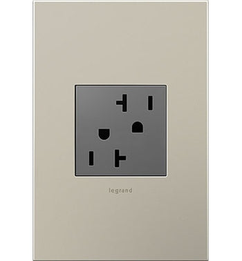 Legrand - ARTR202M4 - 20A Dual Tamper-Resistant Outlet - adorne - Magnesium