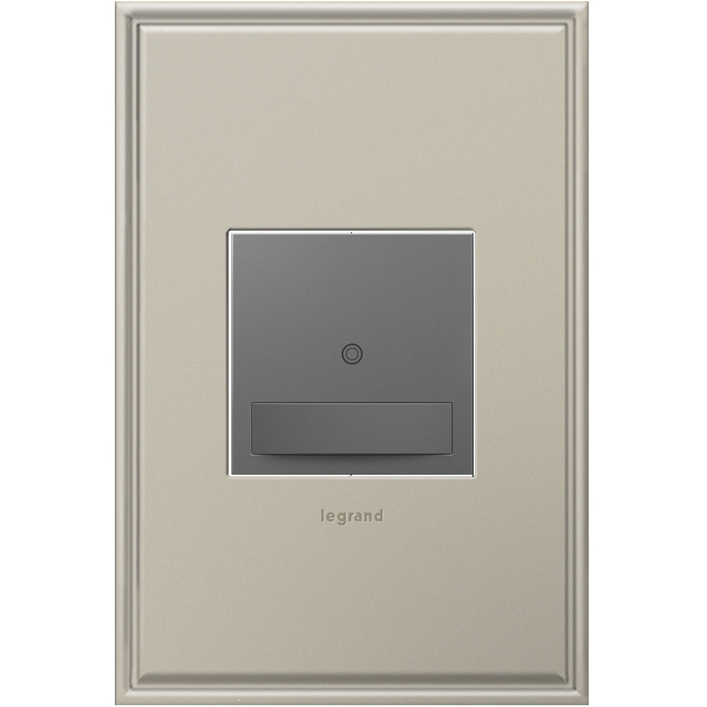 Legrand - ASOS32M4 - Motion Sensor Switch, Auto On/Off with Microban - adorne - Magnesium