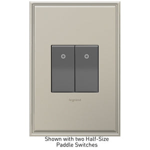 Legrand - ASPD1531M4 - Paddle Switch, Half-Size with Microban - adorne - Magnesium