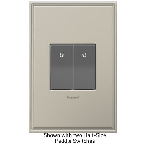 Legrand - ASPD1531M4 - Paddle Switch, Half-Size with Microban - adorne - Magnesium
