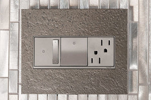Legrand - ASPD1532M4 - 15A Paddle Switch with Microban - adorne - Magnesium
