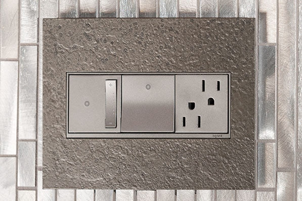 Legrand - ASPD1532M4 - 15A Paddle Switch with Microban - adorne - Magnesium