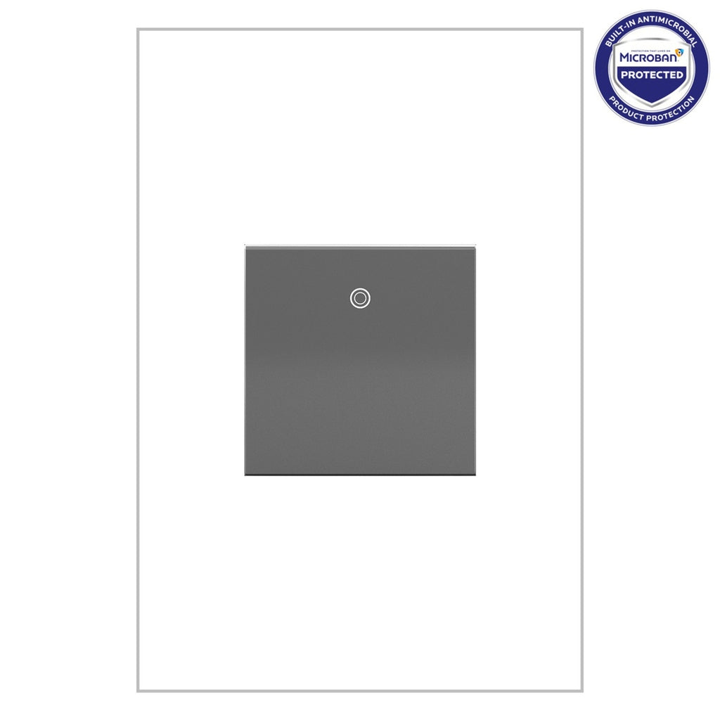 Legrand - ASPD2032M4 - 20A Paddle Switch with Microban - adorne - Magnesium
