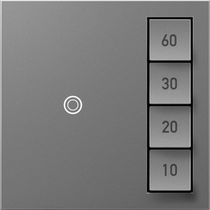 Legrand - ASTM2M2 - Timer Switch, Manual On/Timed Off with Microban - adorne - Magnesium