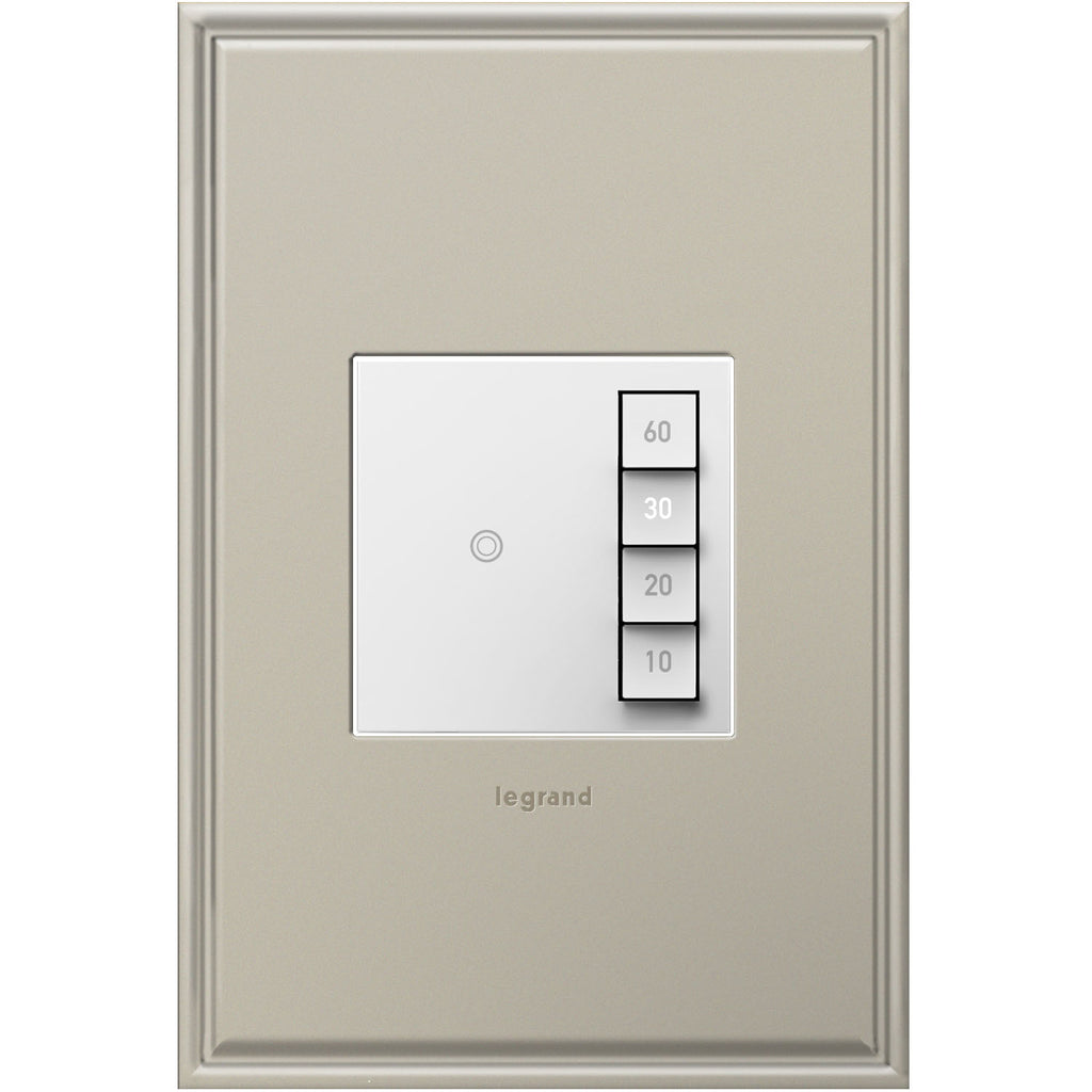 Legrand - ASTM2W2 - Timer Switch, Manual On/Timed Off with Microban - adorne - White